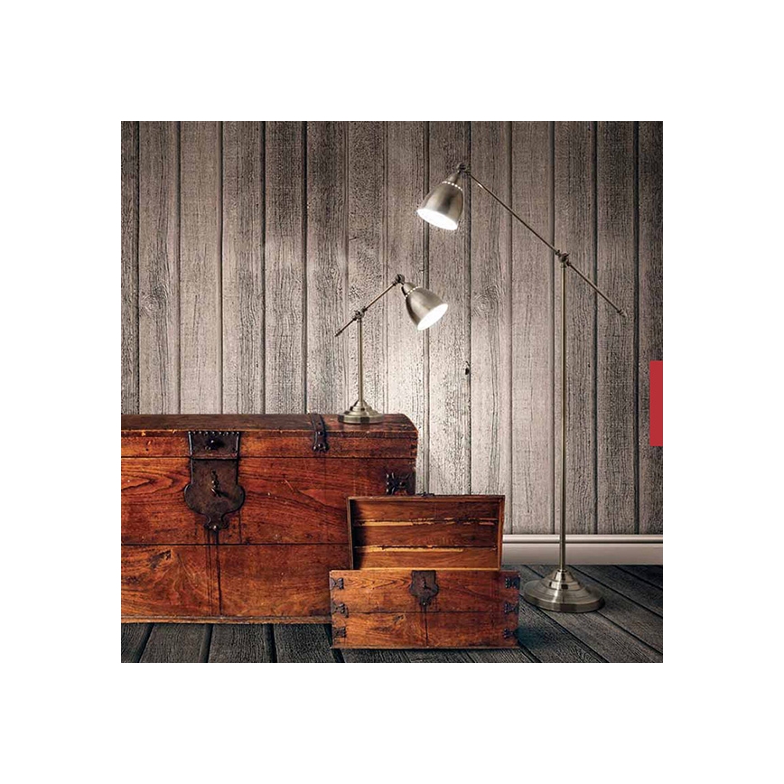 Ideal Lux - Wandleuchte NEWTON 1xE27/42W/230V bronzefarben
