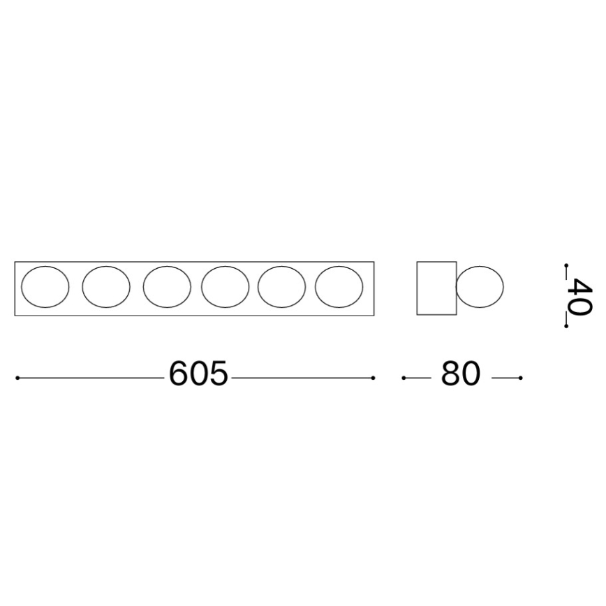 Ideal Lux - Wandleuchte PRIVE 6xE14/40W/230V weiß