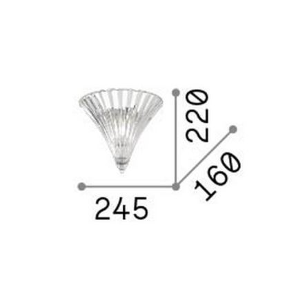 Ideal Lux - Wandleuchte SANTA 1xE14/40W/230V klar