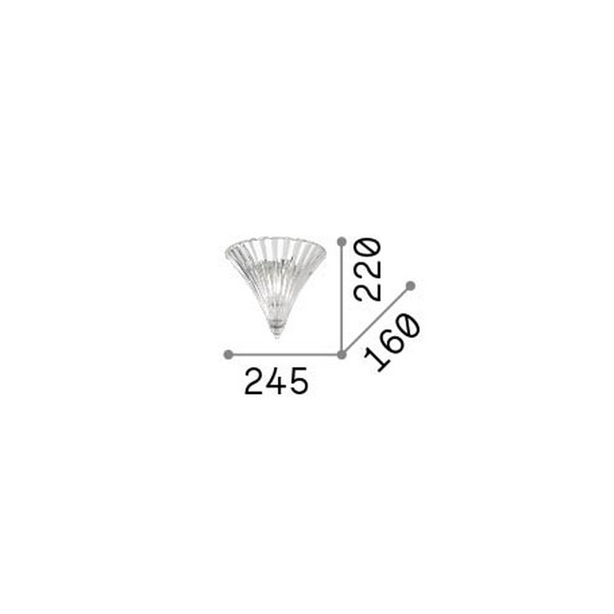 Ideal Lux - Wandleuchte SANTA 1xE14/40W/230V klar