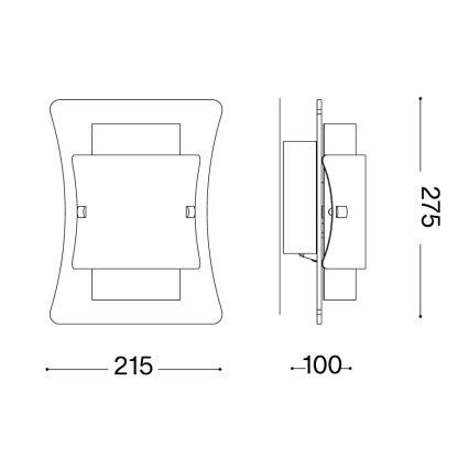 Ideal Lux - Wandleuchte TRIPLO 1xE27/60W/230V klar