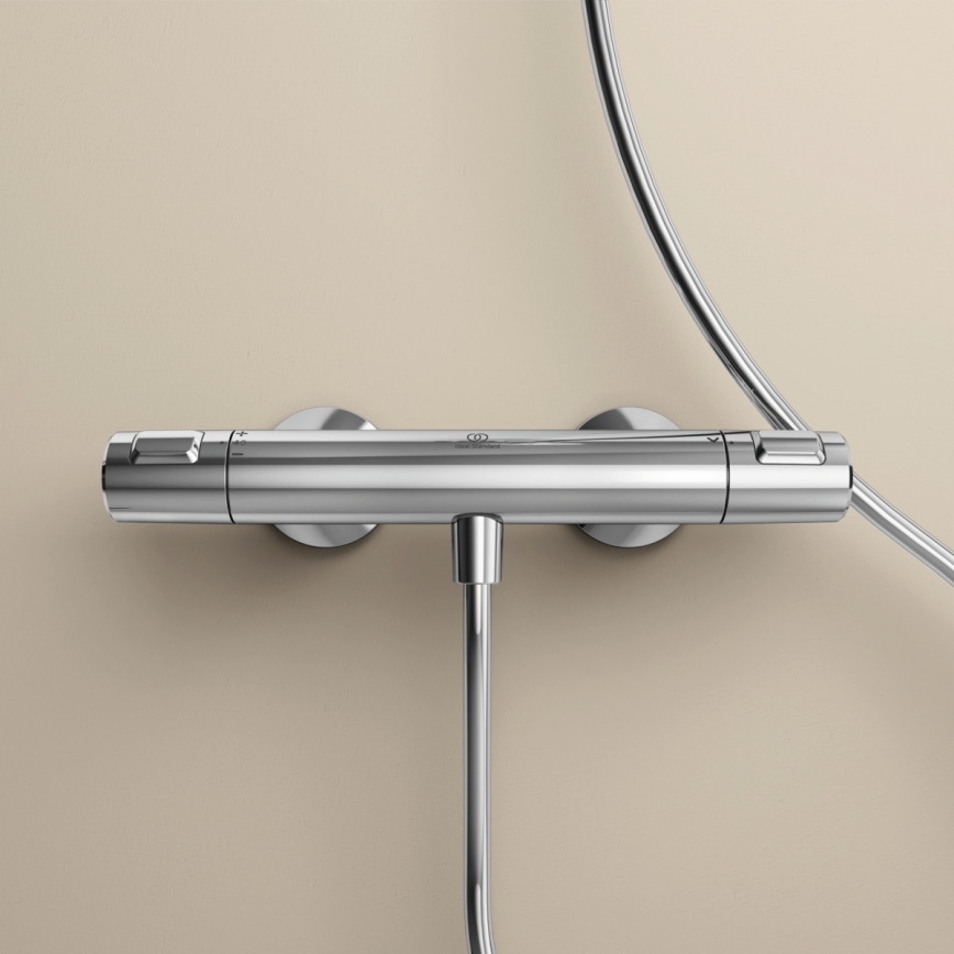 Ideal Standard A7201AA - Thermostat-Duscharmatur CERATHERM T25, Hochglanz-Chrom