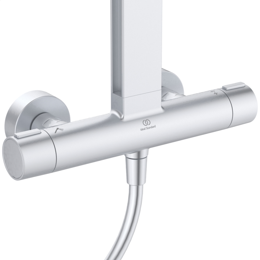 Ideal Standard BD583SI - Duschgarnitur mit thermostatischer Armatur CERATHERM ALU+ in mattchrom