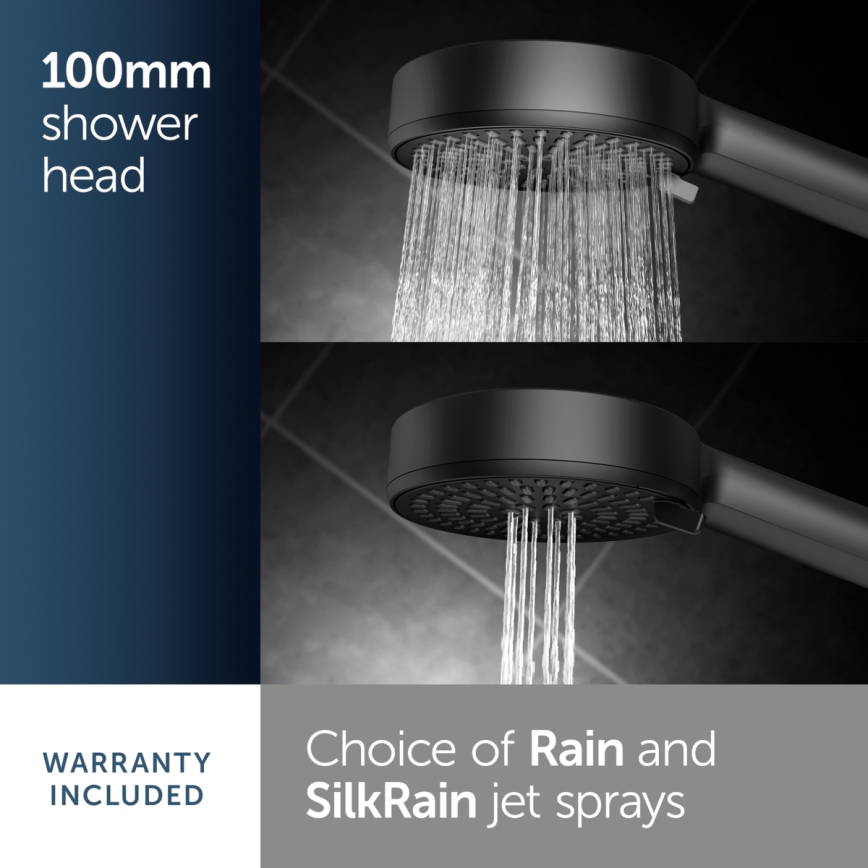 Ideal Standard BD586XG - Duschset IDEALRAIN ALU+ matt schwarz