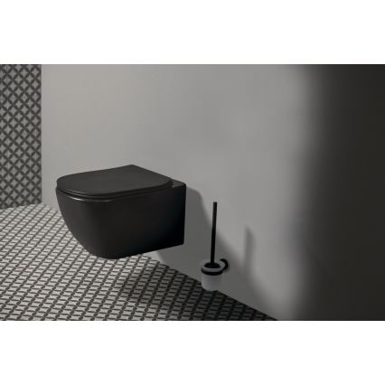 Ideal Standard T3546V3 - TESI Wand‑WC mit SoftClose‑WC‑Sitz, Keramik/Schwarz