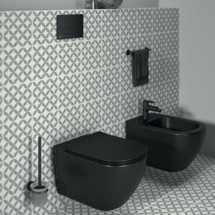 Ideal Standard T3546V3 - TESI Wand‑WC mit SoftClose‑WC‑Sitz, Keramik/Schwarz