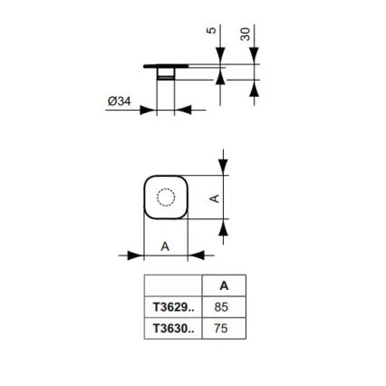 Ideal Standard T3629AA - Waschbeckenablauf CLICK-CLACK 8,5 cm, hochglanzverchromt