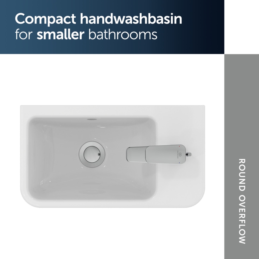 Ideal Standard T458601 - Wandhängendes Waschbecken I.LIFE S 45x25 cm Keramik/weiß