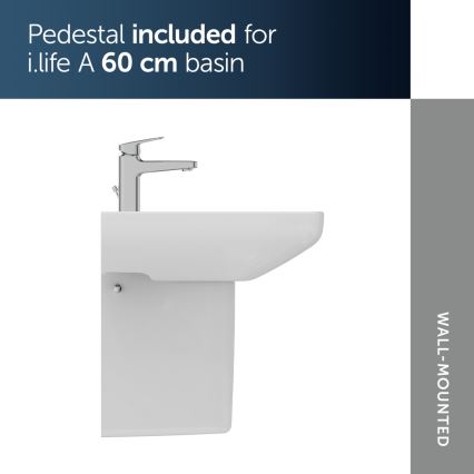 Ideal Standard T470501 - Wandwaschbecken I.LIFE A 60x48 cm Keramik/weiß