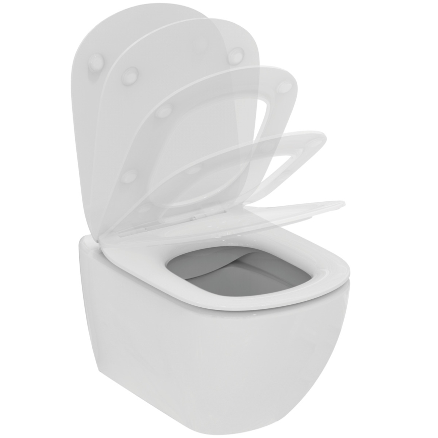 Ideal Standard T536001 - Wand-WC, randlos, mit SoftClose-Sitz TESI Keramik/weiß