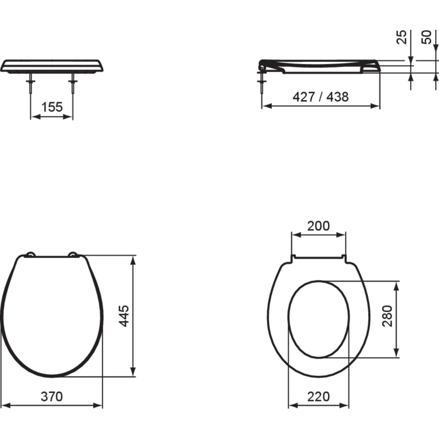 Ideal Standard W302601 - WC-Sitz weiß