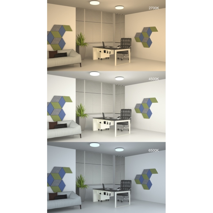 LED Dimmbares Deckenleuchte LED/42W/230V 40 cm + Fernbedienung