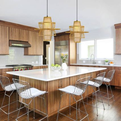 Hängeleuchte PINCHOS 1xE27/40W/230V d 45 cm Bambus