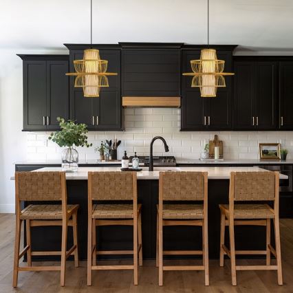 Hängeleuchte PINCHOS 1xE27/40W/230V d 45 cm Bambus