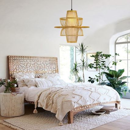 Hängeleuchte PINCHOS 1xE27/40W/230V d 45 cm Bambus