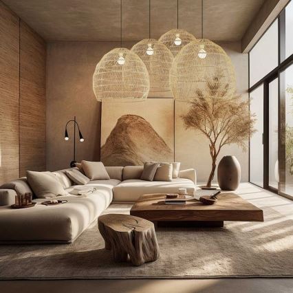 Hängeleuchte an Kabel BOHO DELICADO 1xE27/40W/230V Ø 60 cm