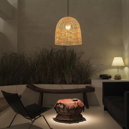 Hängeleuchte PELO 1xE27/40W/230V d 40 cm Rattan