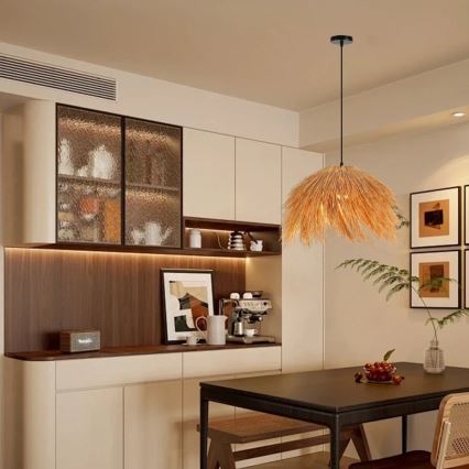 Hängeleuchte NATURALEZA 1xE27/40W/230V d 55 cm Rattan