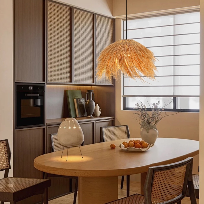 Hängeleuchte NATURALEZA 1xE27/40W/230V d 55 cm Rattan