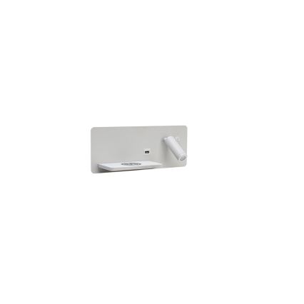 Immax 08286L - LED-Wandstrahler mit Ablage, USB-Anschluss und kabelloser Aufladung Be PREPARE LED/3W/230V + LED/3W weiß