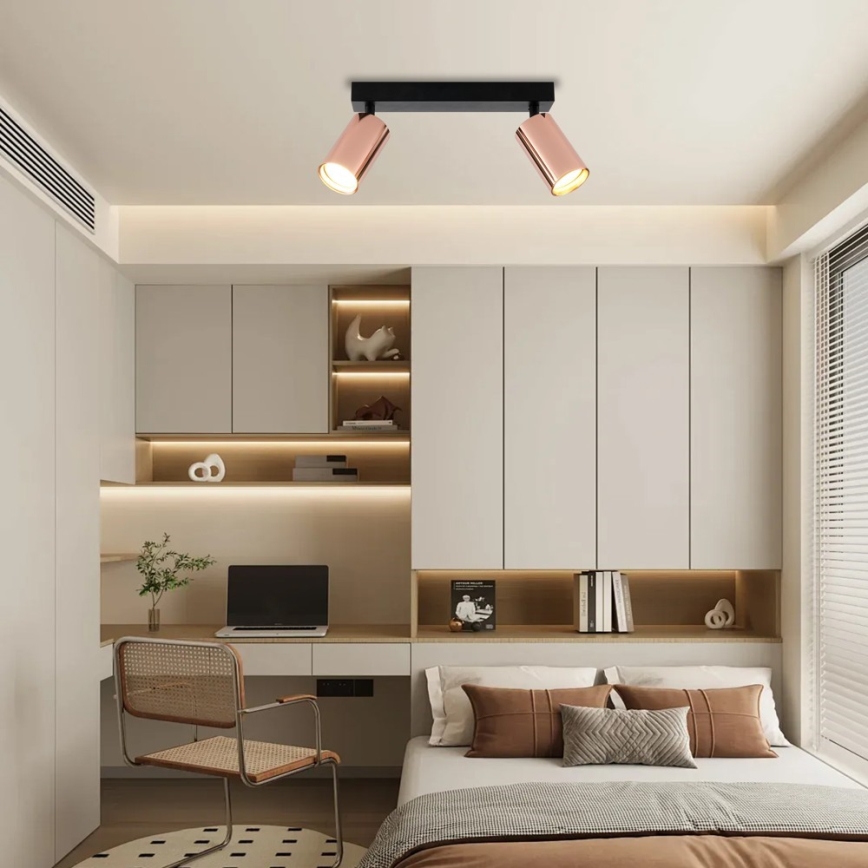 Deckenspot PUNTO 2xGU10/9W/230V Roségold