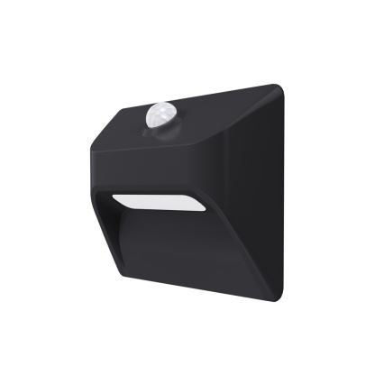 Immax 08307L - Wiederaufladbare LED-Treppenleuchte mit Sensor STEP LIGHT LED/0,3W/3,7V 2200 mAh IP53 schwarz