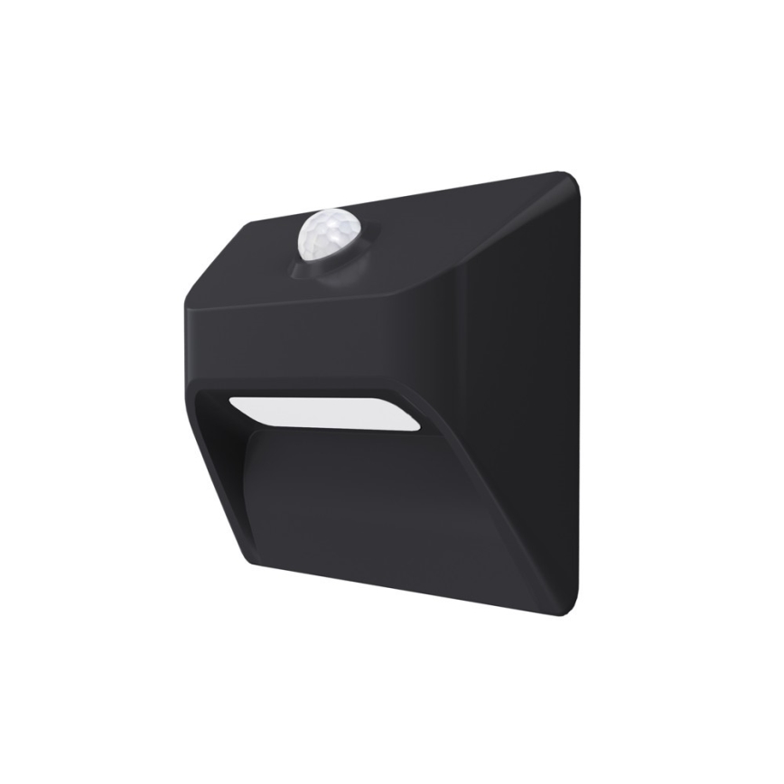 Immax 08307L - Wiederaufladbare LED-Treppenleuchte mit Sensor STEP LIGHT LED/0,3W/3,7V 2200 mAh IP53 schwarz