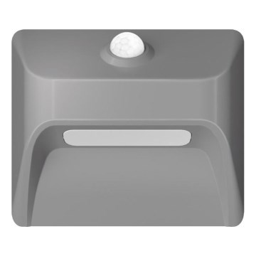 Immax 08309L - Wiederaufladbare LED-Treppenleuchte mit Sensor STEP LIGHT LED/0,3W/3,7V 2200 mAh IP53 grau