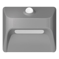 Immax 08309L - Wiederaufladbare LED-Treppenleuchte STEP LIGHT mit Bewegungs- und Dämmerungssensor LED/0,3W/3,7V 2200 mAh IP53 grau