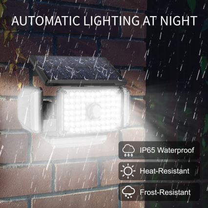 LED-Solar-Wandleuchte mit Sensor LED/5W/5,5V IP65