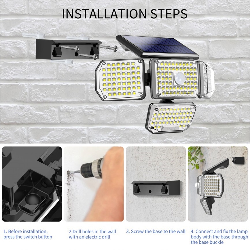 LED-Solar-Wandleuchte mit Sensor LED/5W/5,5V IP65