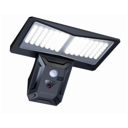 LED-Solarwandleuchte mit Sensor LED/2,6W/5,5V IP65 schwarz