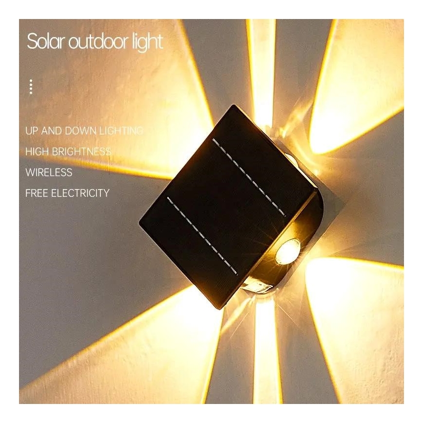 LED Solar-Wandleuchte mit Sensor LED/2W/5V IP54 1300 mAh