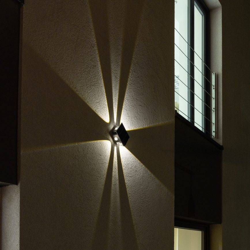 LED Solar-Wandleuchte mit Sensor LED/2W/5V IP54 1300 mAh