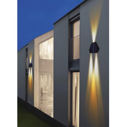 LED Solar-Wandleuchte mit Sensor LED/2W/5V IP54 1300 mAh