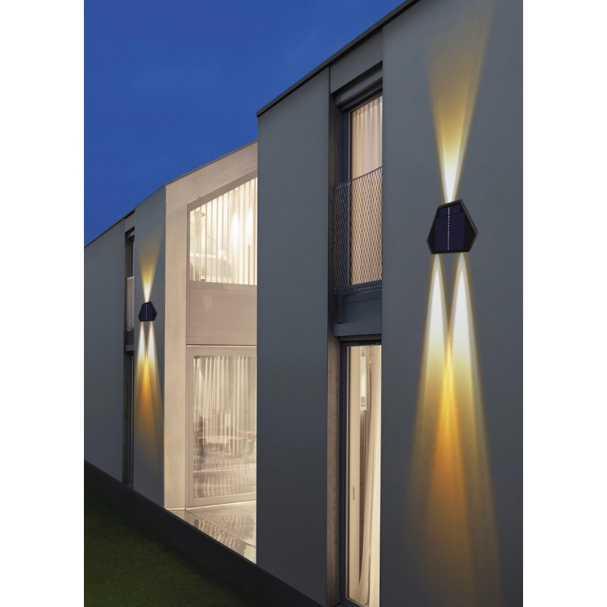 LED Solar-Wandleuchte mit Sensor LED/2W/5V IP54 1300 mAh