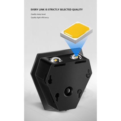 LED Solar-Wandleuchte mit Sensor LED/2W/5V IP54 1300 mAh