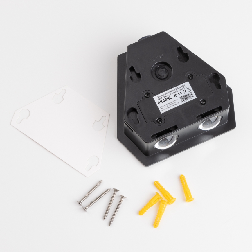 LED Solar-Wandleuchte mit Sensor LED/2W/5V IP54 1300 mAh