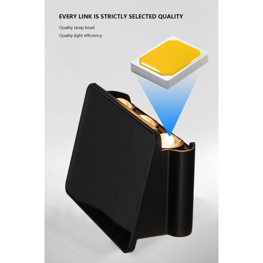 LED Solar-Wandleuchte mit Sensor LED/2W/5V IP54 1300 mAh