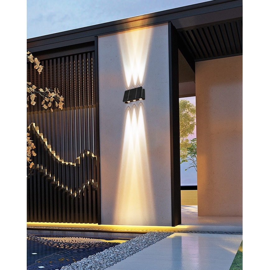 LED Solar-Wandleuchte mit Sensor LED/2W/5V IP54 1300 mAh