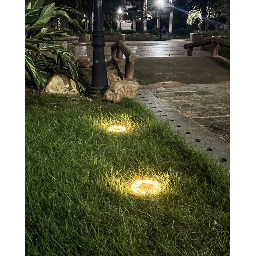 SET 4x LED Außen-Solarleuchte mit Sensor LED/0,048W/2V IP68 600 mAh