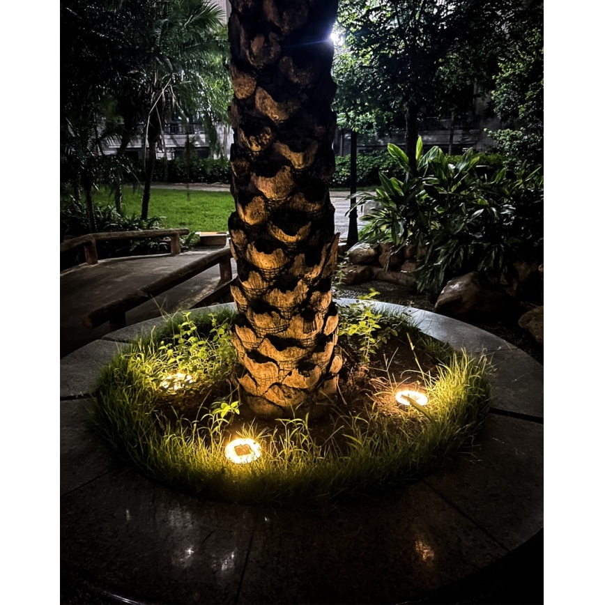 SET 4x LED Außen-Solarleuchte mit Sensor LED/0,048W/2V IP68 600 mAh