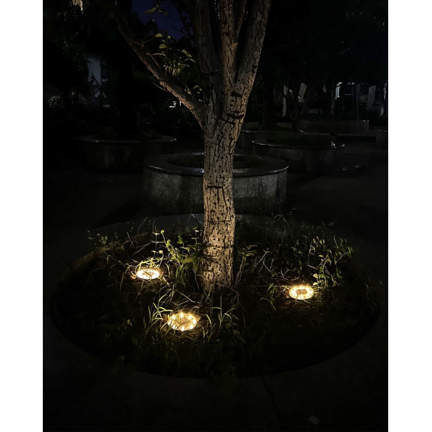 SET 4x LED Außen-Solarleuchte mit Sensor LED/0,048W/2V IP68 600 mAh