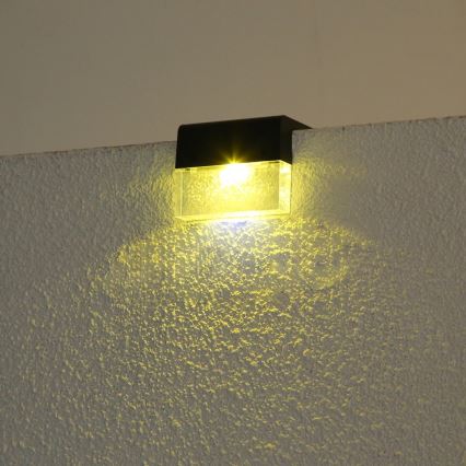 SET 2x LED RGB Solar-Wandleuchte LED/1W/1,2V 3500K IP65 600 mAh
