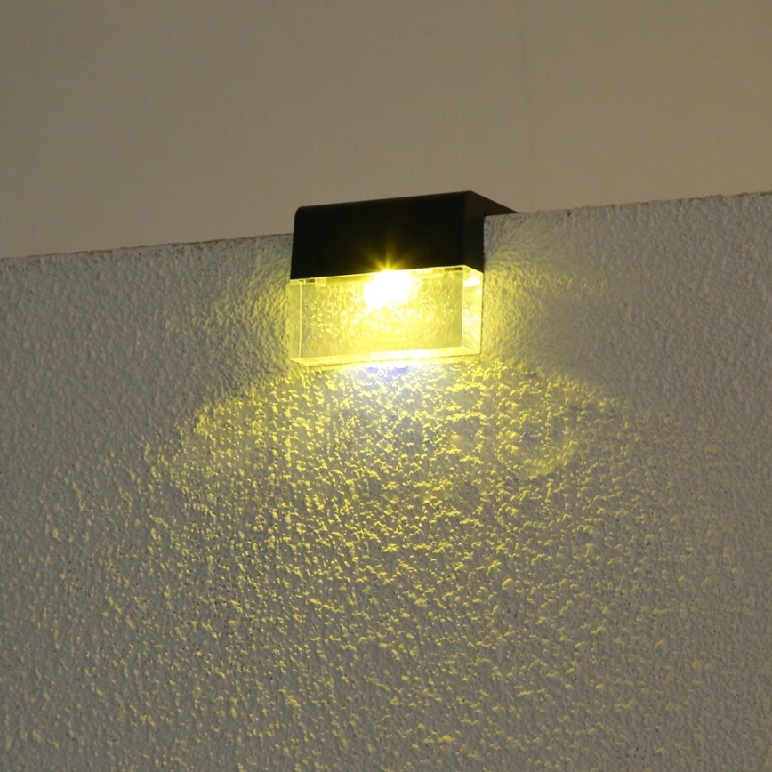 SET 2x LED RGB Solar-Wandleuchte LED/1W/1,2V 3500K IP65 600 mAh