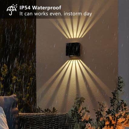 LED Solar-Wandleuchte LED/2W/3,7V 4000K IP44 1300 mAh