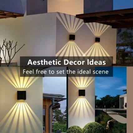 LED Solar-Wandleuchte LED/2W/3,7V 4000K IP44 1300 mAh