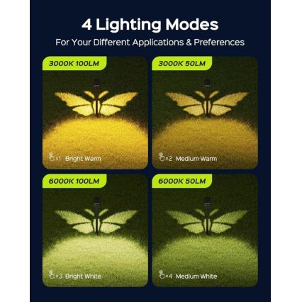 LED-Solarleuchte mit Sensor SUN BUTTERFLY LED/1,5W/3,7V 3000/6000K IP65 1500 mAh