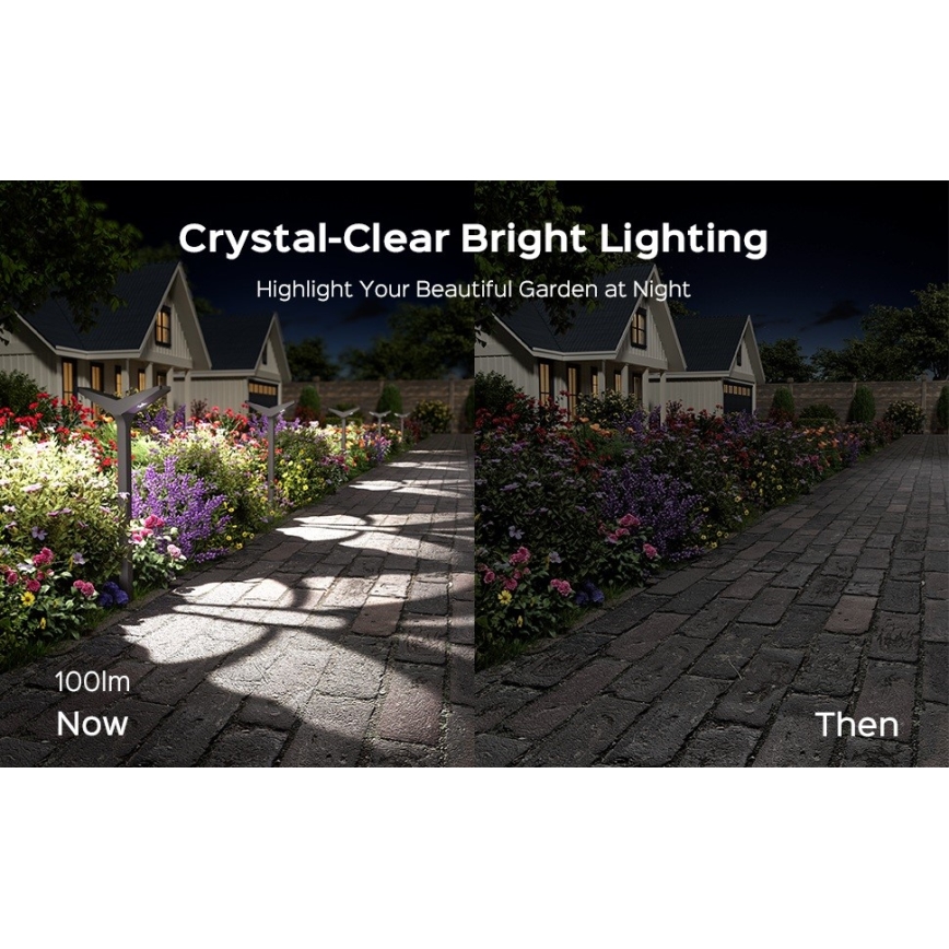 LED-Solarleuchte mit Sensor SUN BUTTERFLY LED/1,5W/3,7V 3000/6000K IP65 1500 mAh