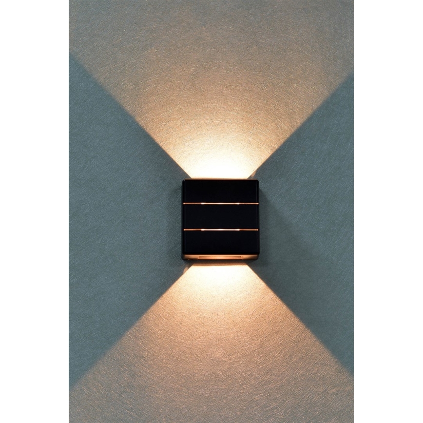 LED-Außenwandleuchte LUXLINE 6W/230V 3000K IP54 schwarz